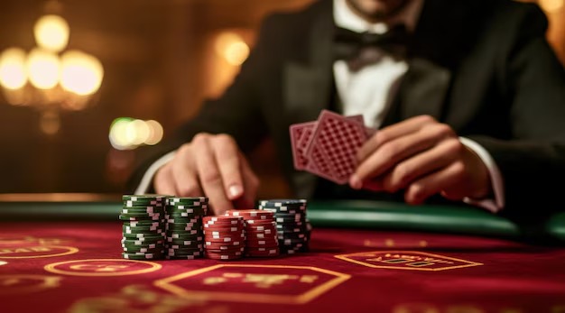 Live dealer blackjack table on mobile phone
